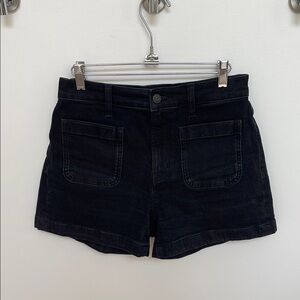 Madewell Black Jean Shorts High-Waisted Relaxed Fit